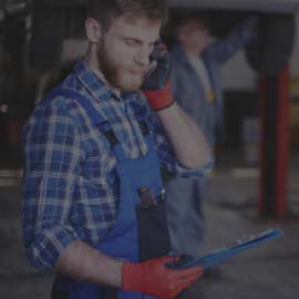 Taking order from customer by mobile phone